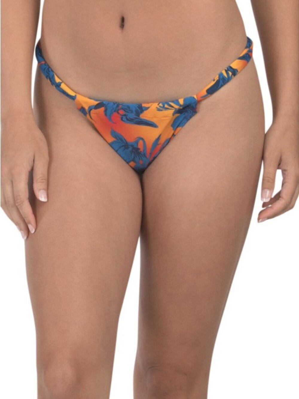 NWT WeWoreWhat Tropical Print Ruched Bikini Bottom